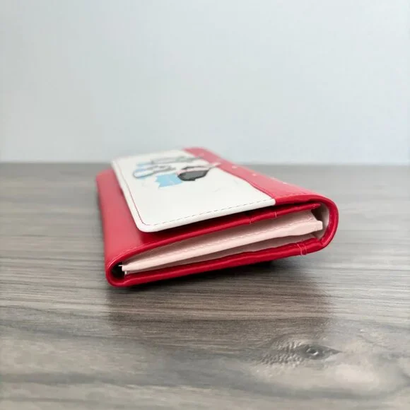 Radley London Hole Lotta Fun Large Leather Flapover Wallet Red - Picture 4 of 9